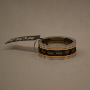 Mens Multi-tone Stainless Steel Band Cable Wedding